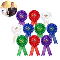 Rubans de récompense en polyester écologiques personnalisés avec logo pour Noël, la remise des diplômes, les événements sportifs, les concours scolaires, le premier prix