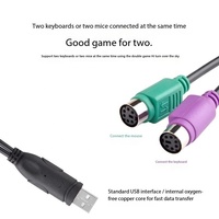 Venta al por mayor de fábrica USB a PS2 Cable macho a hembra Adaptador convertidor Cable de extensión para computadora PC teclado ratón