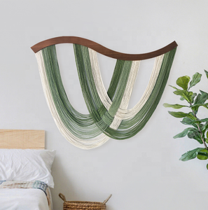 <span class=keywords><strong>Tapiz</strong></span> Curvo con Flecos de Alta Calidad, Estilo <span class=keywords><strong>Boho</strong></span>, Tejido a Mano con Cuerda de Algodón, para Decoración del Hogar, <span class=keywords><strong>Tapiz</strong></span> de Macramé para Colgar en la <span class=keywords><strong>Pared</strong></span> - Product Image 3