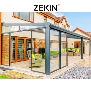 Zekin aluminium métal cadre hiver jardin Triangle pont arrière-cour Casa Sun Room <span class=keywords><strong>verre</strong></span> hangar maison extérieur <span class=keywords><strong>serre</strong></span> véranda - Product Image 3