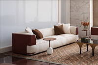 Canapé modulaire en forme de L extensible, confortable et moderne, avec rembourrage en éponge, design de luxe personnalisé en usine, pour appartement et villa