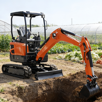 Mini-excavatrice compacte sur chenilles de 0,8 à 1,8 tonnes, moteur haute efficacité, attache rapide, livraison gratuite, EPA EURO5