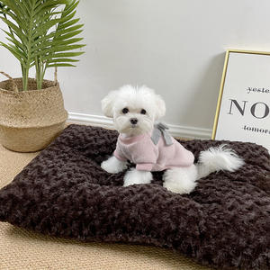 Yeni varış kare kabarık evde beslenen hayvan yatak uzun köpek peluş yastık paspaslar çıkarılabilir yastık yıkanabilir peluş Pet köpek yatağı ve kediler - Product Image 2