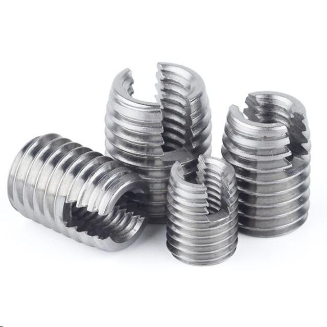 Self Tapping Thread Insert M2-M16 Stainless Steel/Carbon Steel Galvanized Slotted Type Thread Repair Screw Bushing