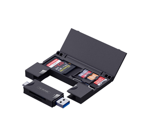 Plug & Play Đầu đọc thẻ Type-C <span class=keywords><strong>USB</strong></span> dual-đầu đọc thẻ để SD với lưu trữ thẻ trường hợp thiết kế - Product Image 1