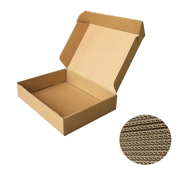 En Stock bas quantité minimale de commande carré biodégradable coloré plat Kraft chaussure ondulé courrier papier emballage carton boîte d'expédition