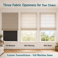 Fabricante OEM de Persianas Romanas, Cortinas Opacas Inalámbricas para Ventanas, Tamaño Personalizado, Impermeables, Mejora de Calidad, Directo de Fábrica
