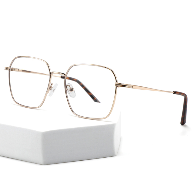 Good Brands Metal Eyeglasses Frames Blue Blocking Lighting Eyeglasses square Fashionable Frame for Eyeglasses