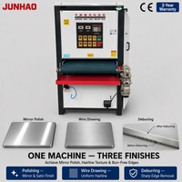 Machine de polissage automatique à haute efficacité pour métaux plats, polisseuse industrielle de surfaces pour l'acier inoxydable et l'aluminium