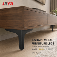 Pieds de meubles en fer noir en forme de T, modernes et luxueux, faciles à installer pour canapé-lit, armoire, salle à manger et cuisine - Marque JNT
