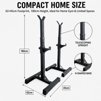 Support de Squat Pliable en Acier Réglable avec Supports de Bench Press pour Barre et Support Portable pour Haltères pour la Sécurité en Musculation
