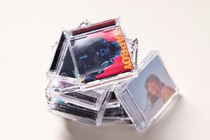 Personnaliser NFC <span class=keywords><strong>Musique</strong></span> Mini Album Acrylique <span class=keywords><strong>CD</strong></span> Porte-clés Coloré Album Photo Ouvrable DIY - Product Image 5