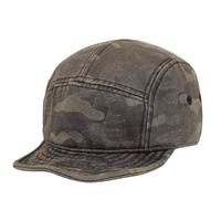 Respirant Camp Running Hat Personnalisé Brodé Impression Logo Hatware Léger 5 Panneau Épissage Camping Cap Camouflage Tissu