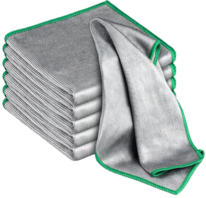 פד ניקוי מיקרופייבר ידידותי לסביבה, לא שורט, ומטלית ניקוי למטבח, כלים, חלונות, רכב ומראות - סופג ונטול תפרים - Product Image 1