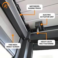 Pergola Bioclimatique en Aluminium Robuste avec Toit à Lames Orientables, Pavillon Extérieur de Luxe Moderne, Mirador avec Écran Rétractable Portable