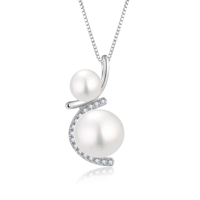 Collier personnalisé pour femme LULUFOCUS en perles naturelles d'eau douce S925, bijoux de luxe avec breloques