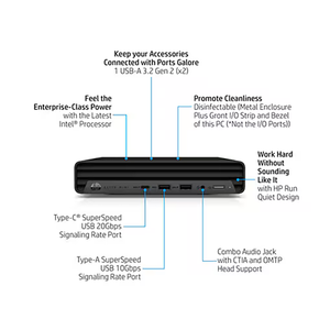 Computadora de Escritorio HP EliteDesk 800 G9, <span class=keywords><strong>CPU</strong></span> I5-13500, 16 GB de RAM DDR5, SSD de 512 GB, UHD730, Win11, Elite <span class=keywords><strong>Mini</strong></span> 800 G9 - Product Image 4