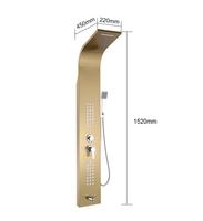 Panneaux de douche muraux en acier inoxydable, colonnes de douche cascade, système de panneaux avec fonction massage