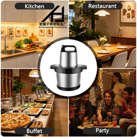 Mélangeur et pilon électrique domestique en acier inoxydable 6L pour Fufu de manioc, hachoir manuel pour viande/légumes pour cuisine et restaurant