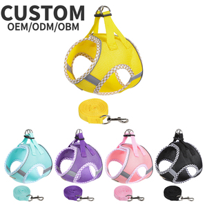 Summer Ventilated <b>Dog</b> Chest Harness, Soft Mesh Puppy Walking Vest with Leash - Product Image 1