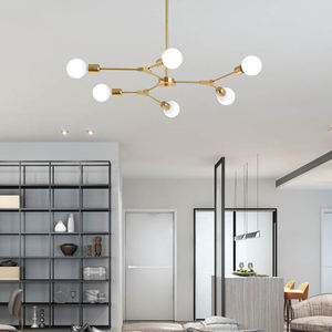 מודרני נורדי מודרני 80 ס "מ הוביל תליון תאורה 10 מעגל ברזל מינימליסטי 360 30000 עיצוב מינימליסטי מסתובב - Product Image 2