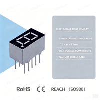 Afficheur à 7 segments à anode commune LED rouge super lumineux 3611BS, 10 broches