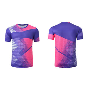 网球训练t恤专业乒乓球球衣o领羽毛球运动服排球t恤定制设计队服 - Product Image 6