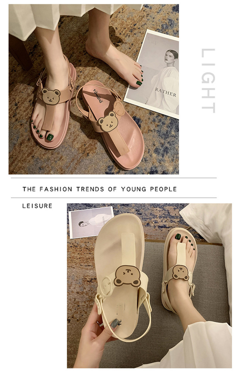 Women Sandals 2022 Luxury Designer Bea Flat Casual Sandals Slippers Girls