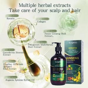 Produits de soin capillaire professionnels personnalisés OEM, shampoing et après-shampoing au ginseng, kératine et collagène - Product Image 4