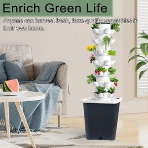 Torre idroponica giardino interno Kit 35-impianto torre sistema di <span class=keywords><strong>acqua</strong></span> mobile <span class=keywords><strong>per</strong></span> serbatoio pompa intelligente fioriera verticale <span class=keywords><strong>per</strong></span> verdura - Product Image 6