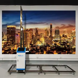 Robot Chinese Wallpen Economical Small Type UV Wall Printer 3D House Vertical Canvas Oil Wall Painting Machine