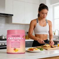 Créatine monohydrate en poudre de haute qualité avec collagène, prébiotiques et probiotiques, compléments tout-en-un pour des gains musculaires minces