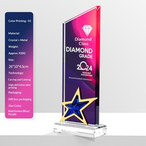 Trophée en métal et cristal personnalisé en forme d'étoile à <span class=keywords><strong>cinq</strong></span> branches pour <span class=keywords><strong>les</strong></span> employés exceptionnels et <span class=keywords><strong>les</strong></span> champions – Élégant et haut de gamme – Nouveau modèle 2025 - Product Image 6