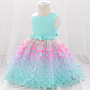 Robe de princesse pour nouveau-né de 0 à 2 ans, jupe Tutu à pétales, avec nœud, robe de fête pour enfants, robe florale pour petites filles, 2022 - Product Image 6