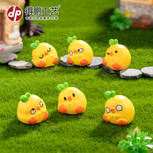 Figura Decorativa de Resina de Pollo de Dibujos Animados, Miniatura para Decoración del Hogar o Escritorio - Product Image 1