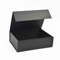 Boîte cadeau magnétique en carton noir sur mesure avec aimants, boîtes pour emballage cadeau, boîte cadeau pliable