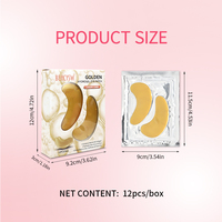 Masque pour les yeux au collagène pour cernes avec logo personnalisé de marque privée masque pour les yeux de voyage hydratant patch pour les yeux en or 24 carats