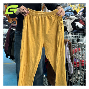 <span class=keywords><strong>C96</strong></span> alta qualità moda donna pantaloni lunghi larghi moda stile buona condizione cotone materiale usato abbigliamento per la vita quotidiana - Product Image 3