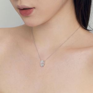 Collar de Plata de Ley 925 con Colgante Solitario de Corte Iced Out 8A, Diseño Clásico Dylam, Joyería Fina - Product Image 6