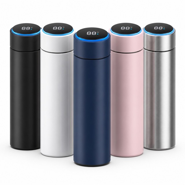 BPA FREE 500ML Hot Selling Smart Temperature Display 304 Stainless Steel Insulated Water Bottle