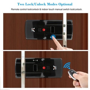 Wafu không dây điện vô hình khóa cửa Keyless an ninh kỹ thuật số khóa cửa cerradura inteligente 4 Điều khiển từ xa - Product Image 2