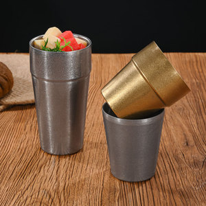 Retro 304 Stainless Steel <b>Mug</b> 180ML 260ML 300ML 350ML 450ML 550ML Durable Industrial Style Coffee Tea Beer Cup - Product Image 1