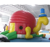 Château gonflable commercial en PVC de 0,55 mm, château gonflable en forme d'escargot pour location