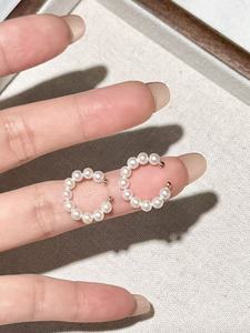 UM Jewelry 925 <b>Silver</b> <b>Stud</b> Freshwater Pearl Earrings Trendy Unisex Wedding Party Anniversary Gift - Product Image 5