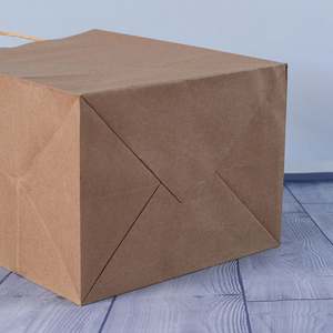 ZJPACK Bolsa de Papel Kraft Biodegradable Marrón con Asas, Impresa con su Propio Logotipo, para Compras y Regalos - Product Image 4