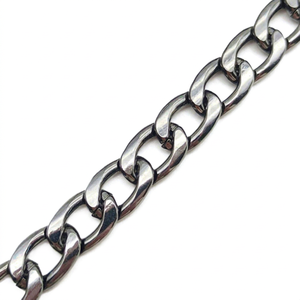Chaîne en fer 2x8x11.5mm 800 plaquée argent et or, plate et robuste, pour remplacement de sangle de sac, bandoulière, sac à dos, accessoires DIY - Product Image 1