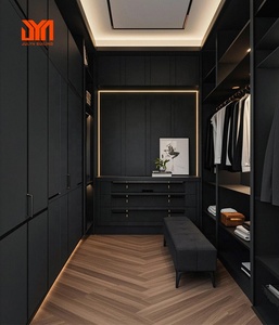 JYN High End Clothes Cabinet Wardrobe Walkin <strong>Closets</strong> Systems Furniture Design Custom Luxury Bedroom <strong>Big</strong> Wooden Walk in <strong>Closet</strong> - Product Image 1
