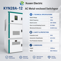 Armoire de distribution électrique métallique Xusen KYN28A-12 11kV 12kV pour lignes de sortie de câbles, destinée aux services publics