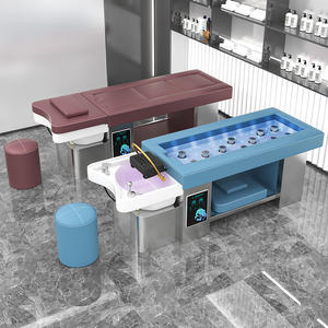 Cama de masaje térmico de <span class=keywords><strong>Jade</strong></span>, cama de masaje, salón de belleza, ciclo de agua inteligente especial, calentador de agua, cama de champú - Product Image 5