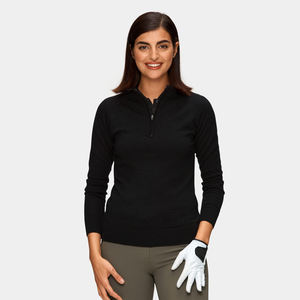 Customized <b>Vintage</b> Luxury Ladies UV 1/4 Quarter Zip Golf <b>Jumper</b> Sweatshirt High Quality Stand Long Sleeve Pullover for Autumn - Product Image 1